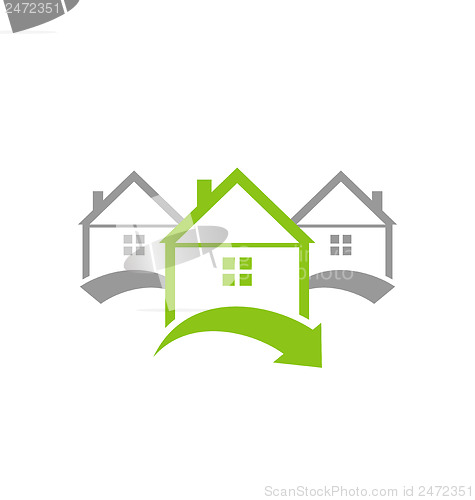 Image of Ecological concept icon renewable green houses