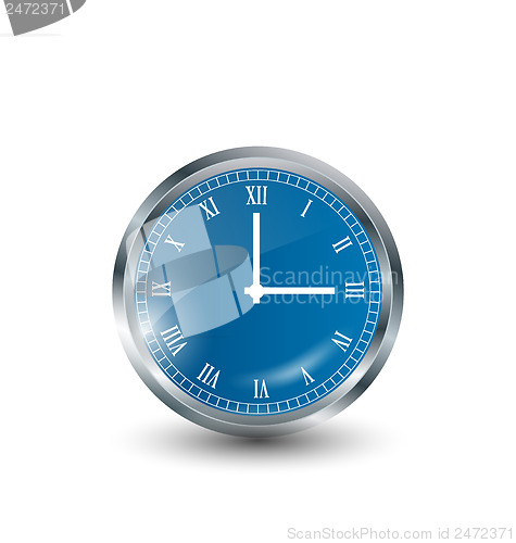 Image of Realistic modern clock isolated on white background 