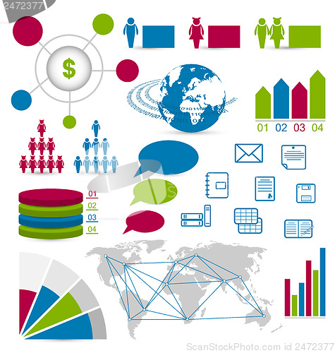 Image of Set detail infographic elements for design web site layout