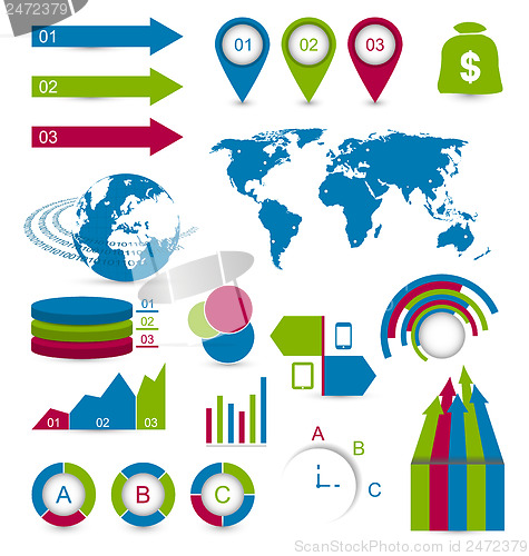 Image of Set detail infographic elements for design web site layout