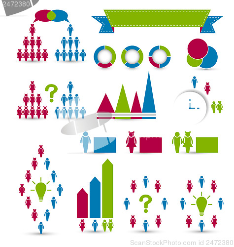 Image of Set human infographic design elements