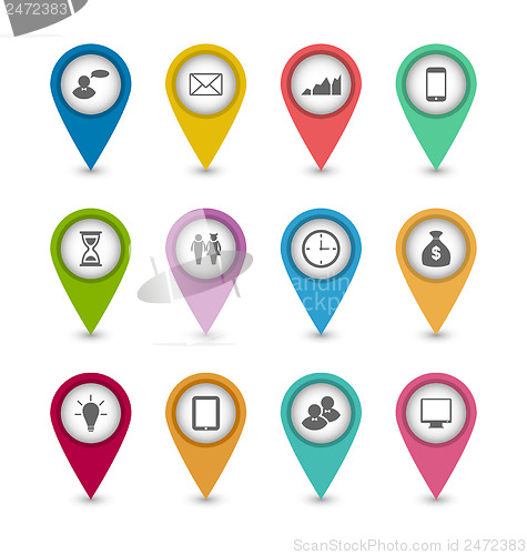 Image of Set business infographics icons for design website layout