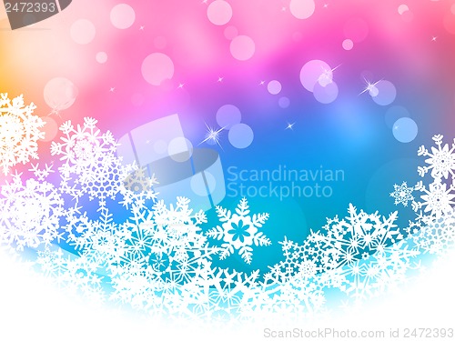 Image of Blue background with snowflakes. EPS 10