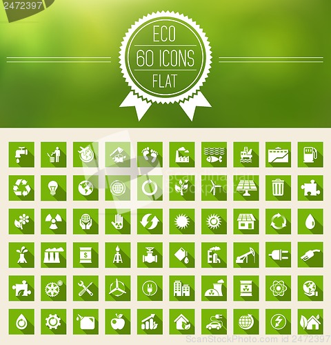 Image of Ecology Flat Icon Set
