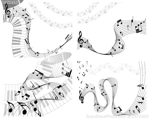 Image of Musical note staff set