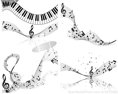 Image of Musical note staff set
