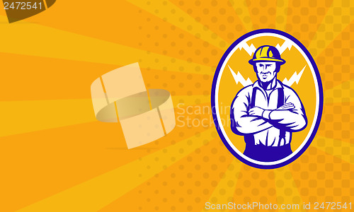 Image of Electrician Construction Worker Lightning Bolt