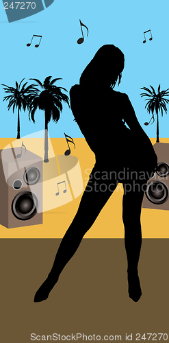 Image of beach party