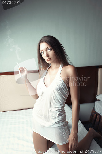 Image of Woman with cigarette