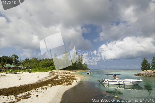 Image of North coastline of La Digue in low-tide