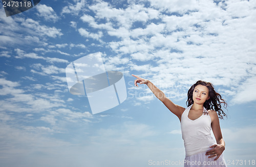 Image of Woman and sky