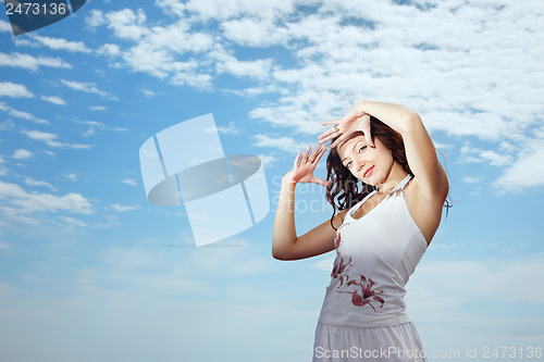 Image of Woman and sky