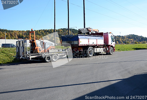 Image of Truck with trailer