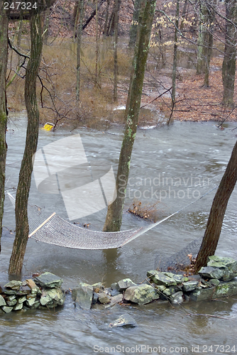 Image of view of flood in backyard