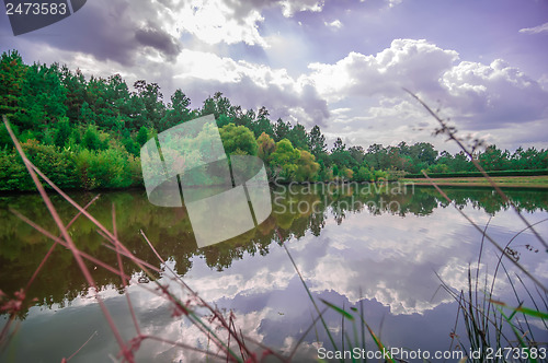 Image of beautiful lake reflections