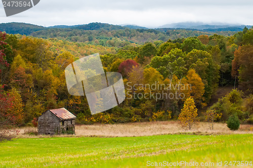 Image of mountain farm land in virginia mountains