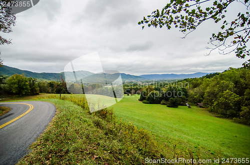 Image of mountain landscapes in virginia state around roanoke 