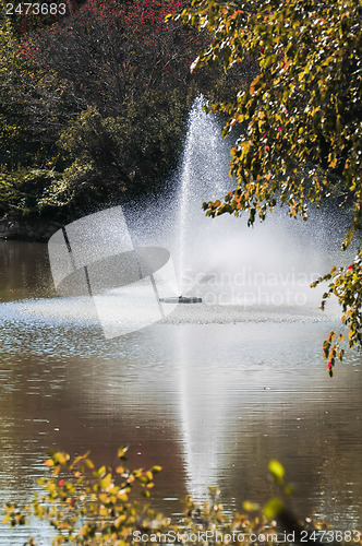 Image of pond fountain