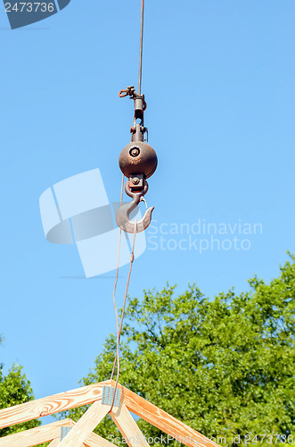 Image of construction crane at a job site