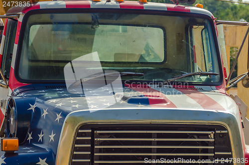 Image of usa construction vehicle