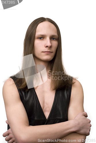 Image of Long-haired man