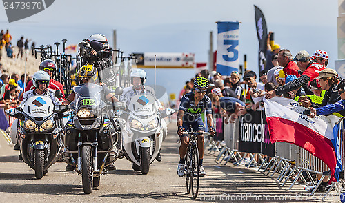 Image of The Cyclist Nairo Alexander Quintana Rojas on Mont Ventoux