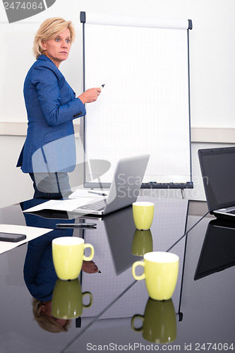 Image of Business woman giving presentation