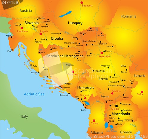 Image of Balkan  map