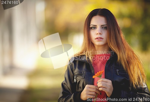 Image of Girl with a flower