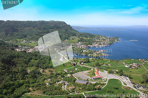 Image of The village Våge on the island Tysnes in Norway