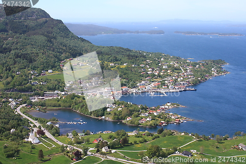 Image of The village Våge on the island Tysnes in Norway