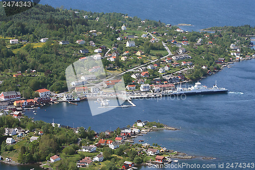 Image of The village Våge on the island Tysnes in Norway