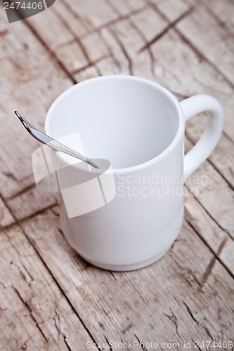 Image of empty cup and spoon 