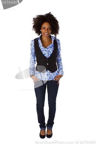Image of Attractive african american woman posing