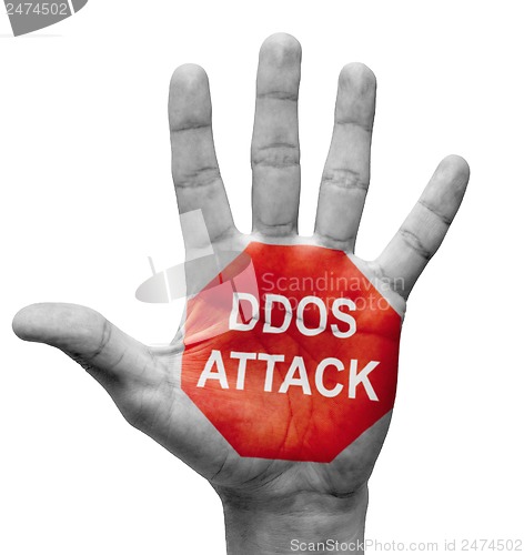 Image of DDoS Attack - Stop Concept.