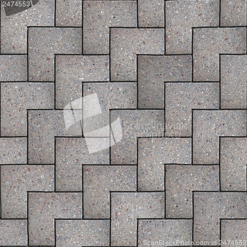 Image of Gray Square Pavement. Seamless Tileable Texture.