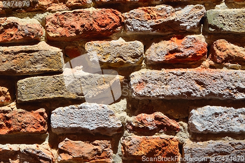 Image of red  brick wall texture