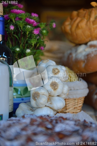 Image of catering buffet food indoor in luxury restaurant