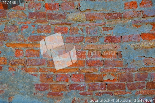 Image of red  brick wall texture