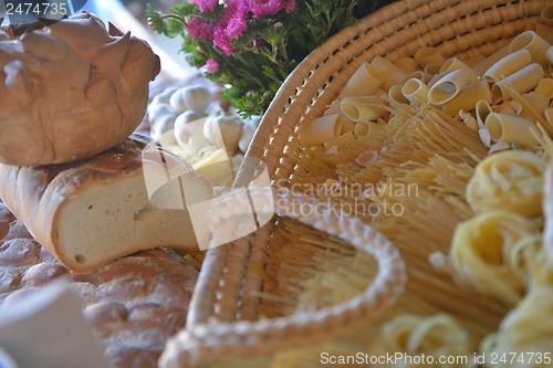 Image of catering buffet food indoor in luxury restaurant