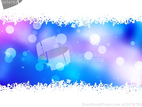 Image of Blue background with snowflakes. EPS 10