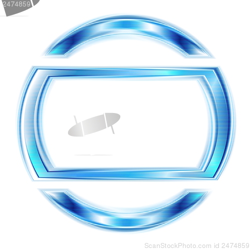 Image of Vector glowing light blue shape