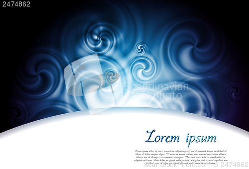 Image of Vector dark blue waves design