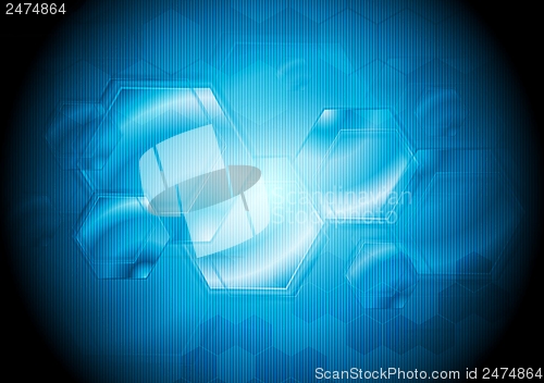Image of Concept hi-tech hexagon design