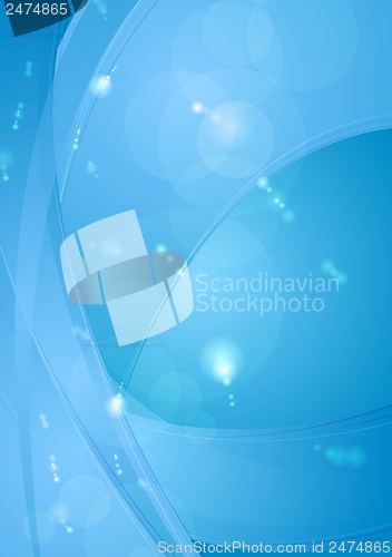 Image of Light blue elegant waves background
