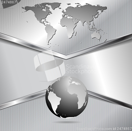 Image of Modern metallic technology vector design