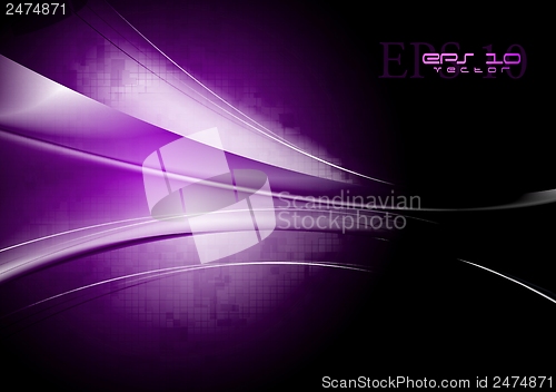 Image of Tech waves vector backdrop