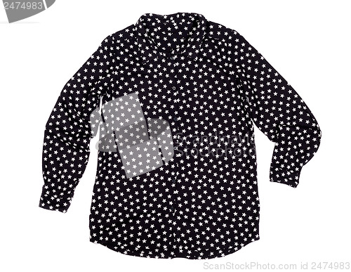 Image of black shirt with white stars