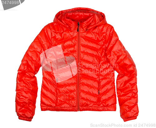 Image of orange down jacket