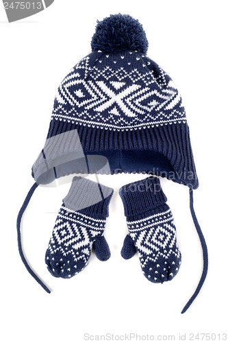 Image of set of hat and mittens